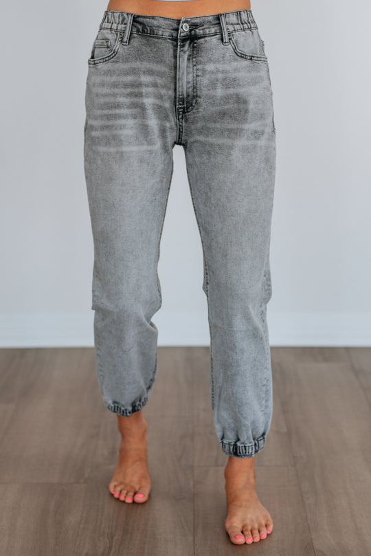 Francie Mica Denim Joggers