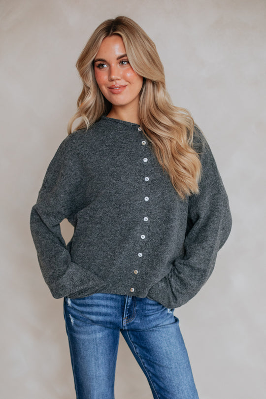 Brooke Cardigan - Charcoal