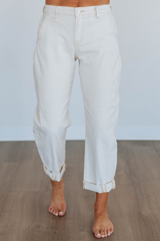 Mallorie Risen Jeans - Ivory