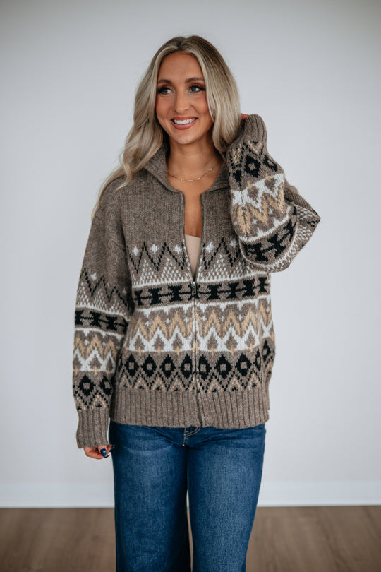 Mckaye Zip-Up Cardigan