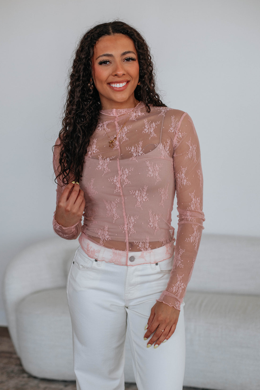 Asa Lace Top - Blush