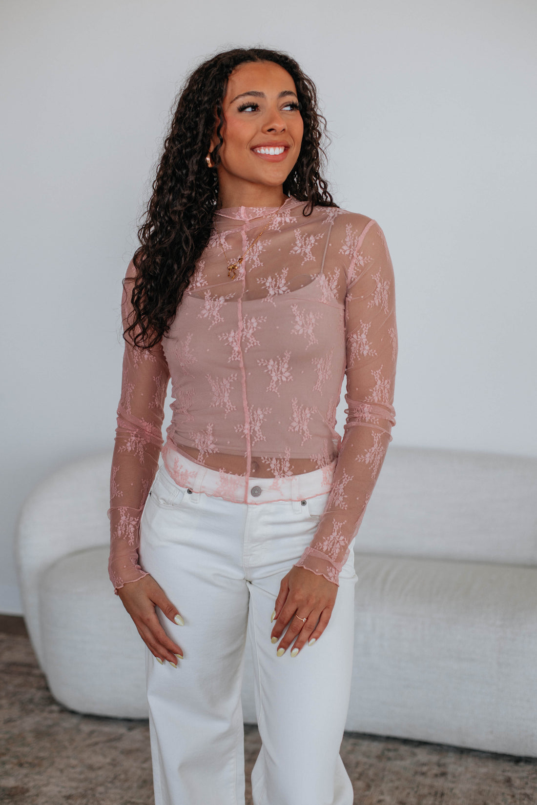 Asa Lace Top - Blush
