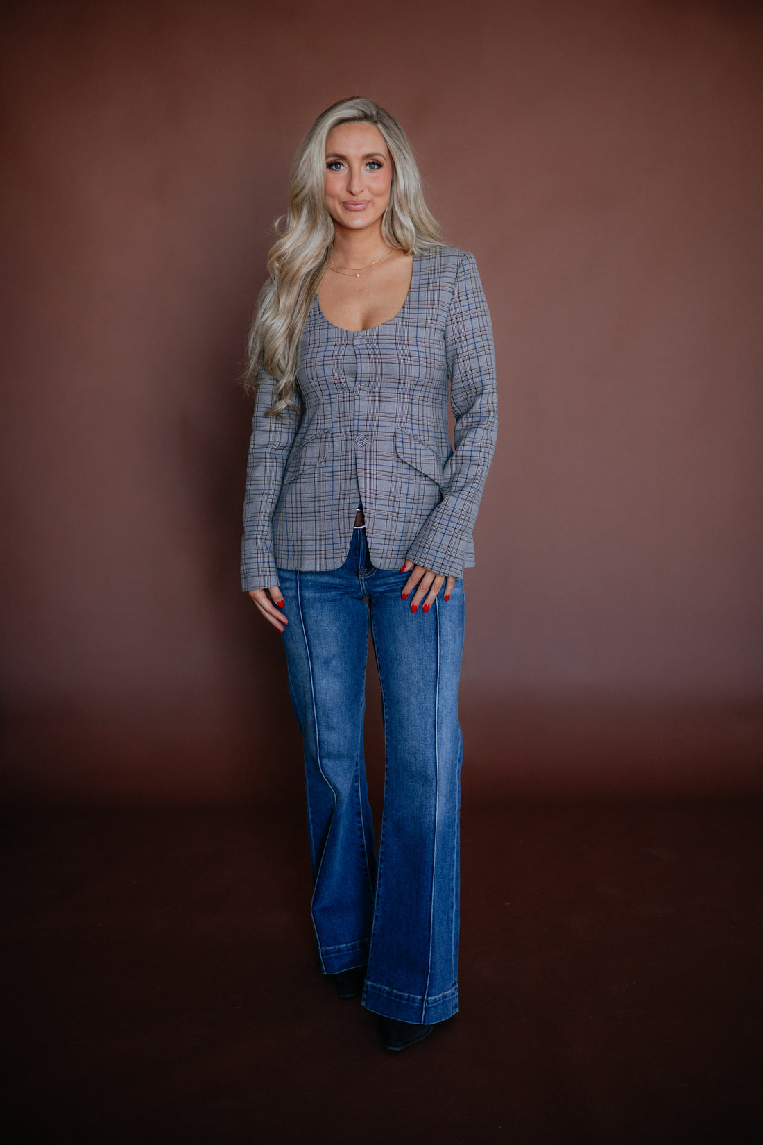 Raechel Plaid Blazer