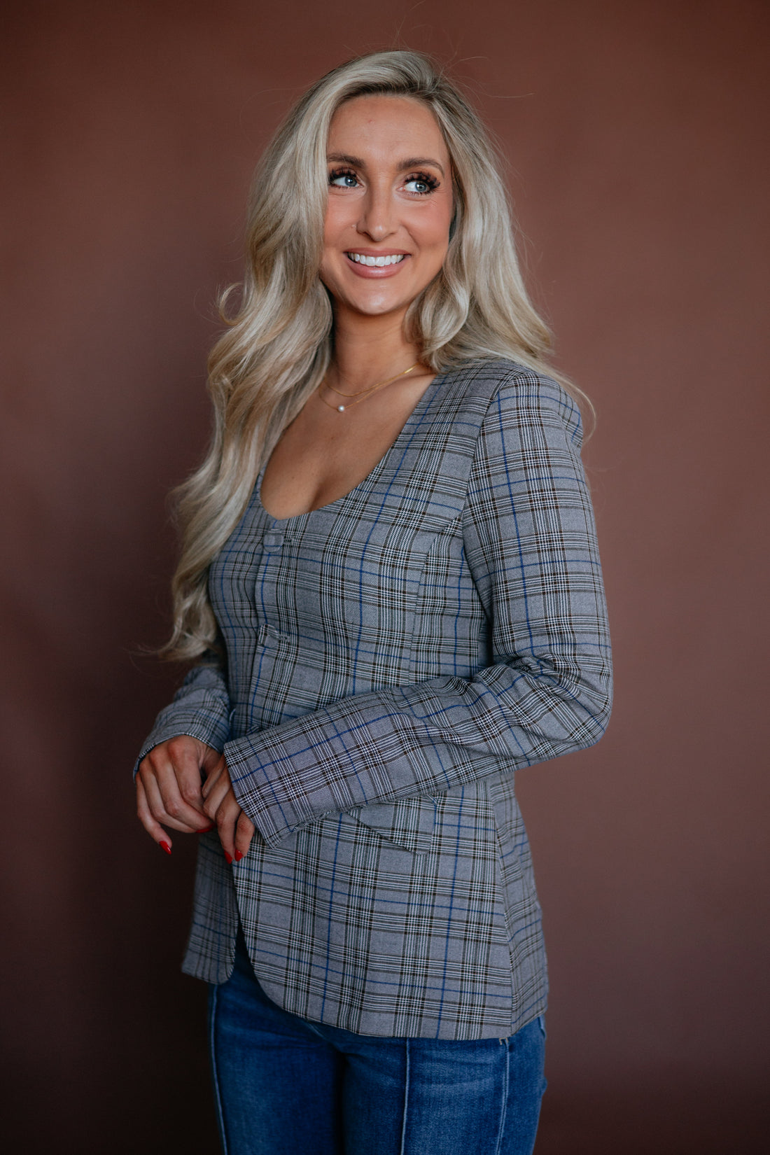 Raechel Plaid Blazer