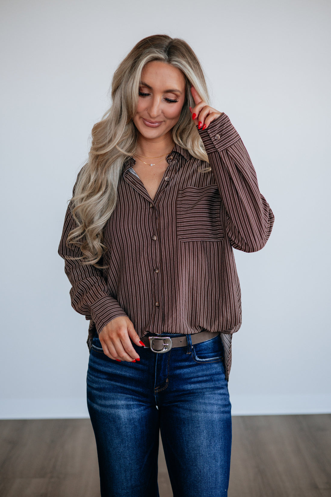 Delmore Striped Button Down