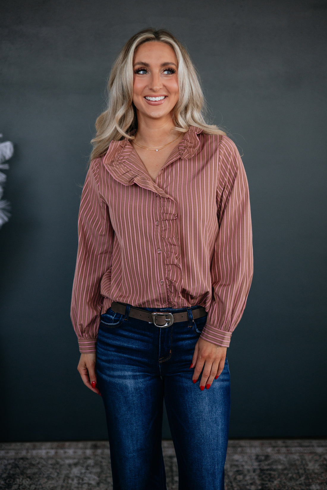 Lesa Striped Button Down