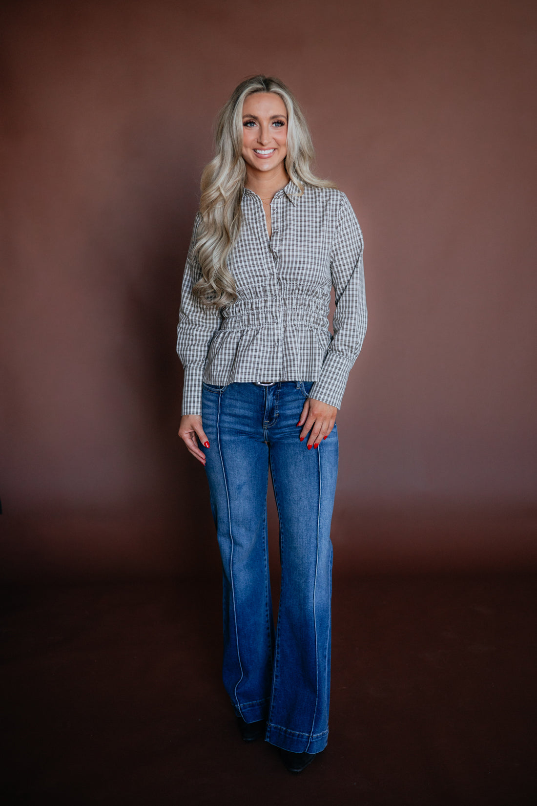 Julie Gingham Top