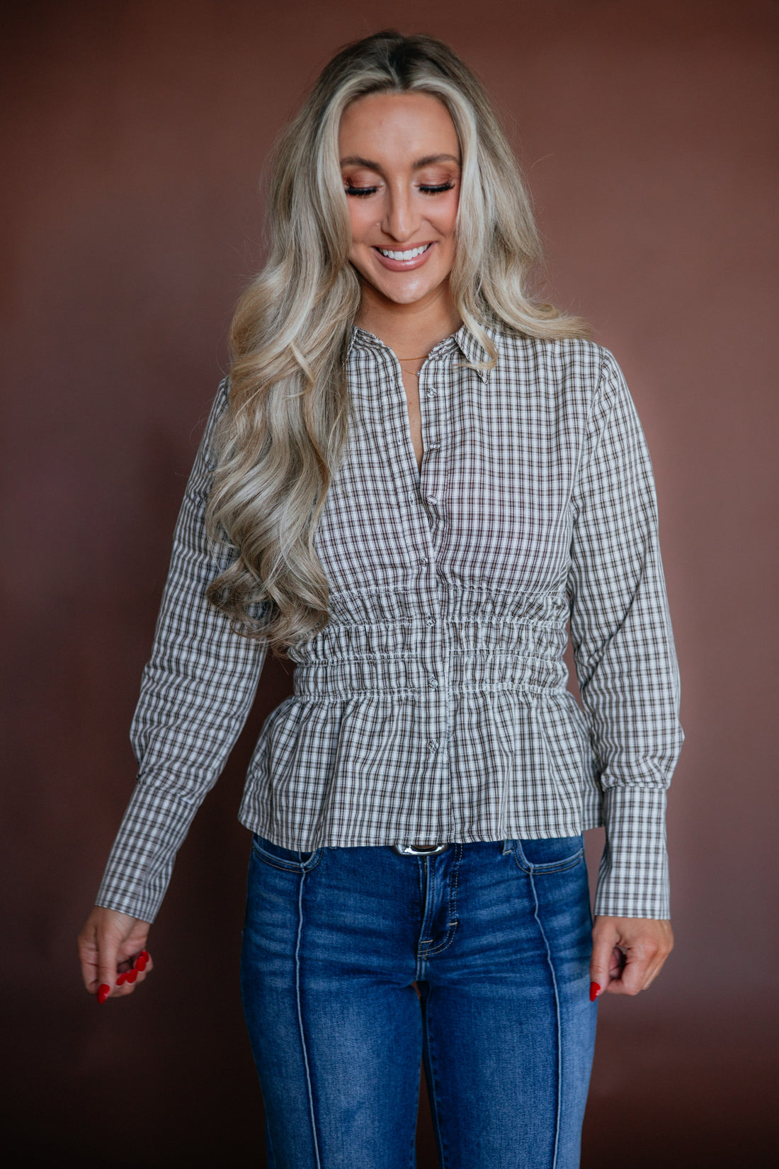 Julie Gingham Top