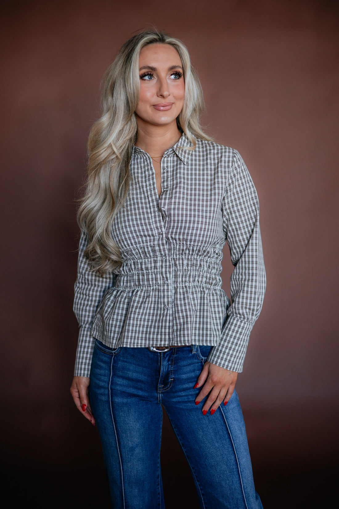 Julie Gingham Top