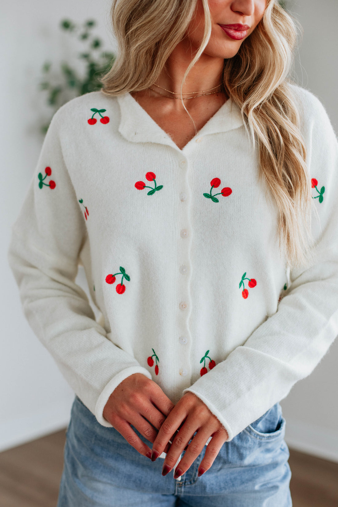 Brooke Cherry Cardigan