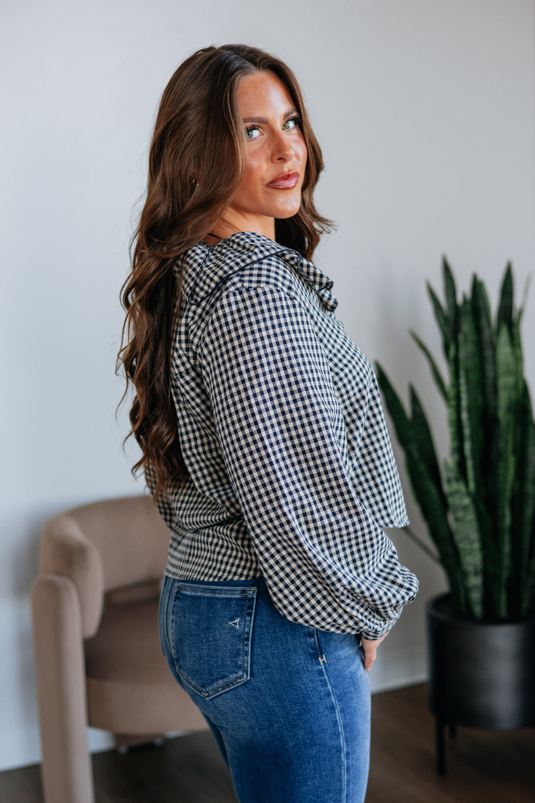 Marceline Gingham Blouse