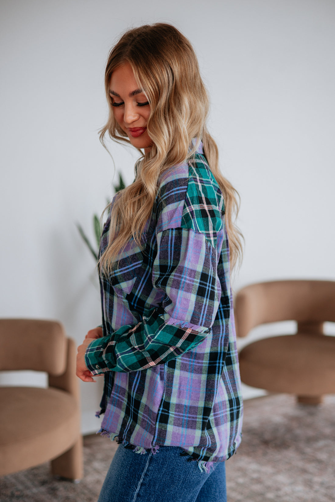 Joleen Flannel Top