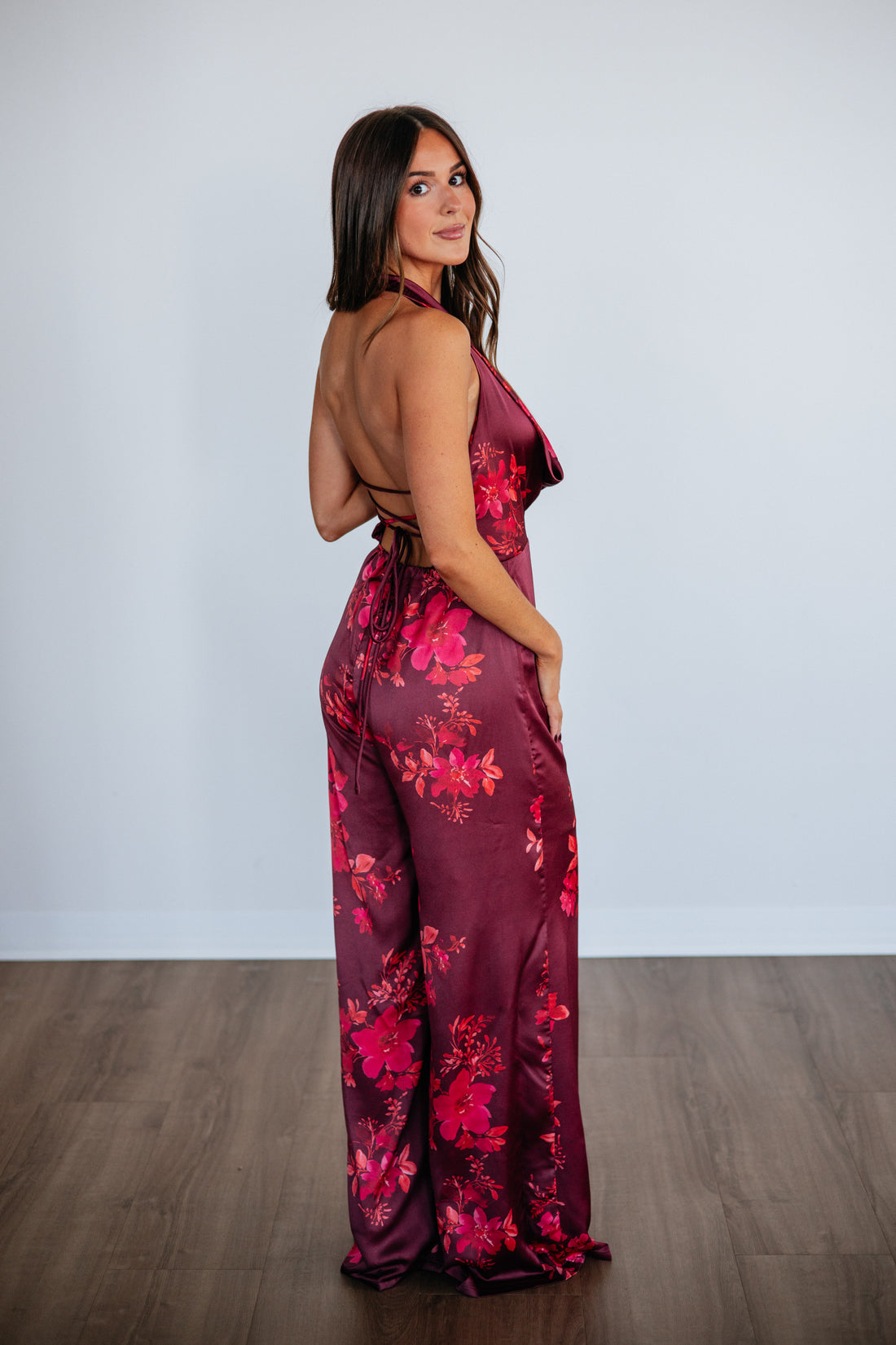Kystia Satin Jumpsuit