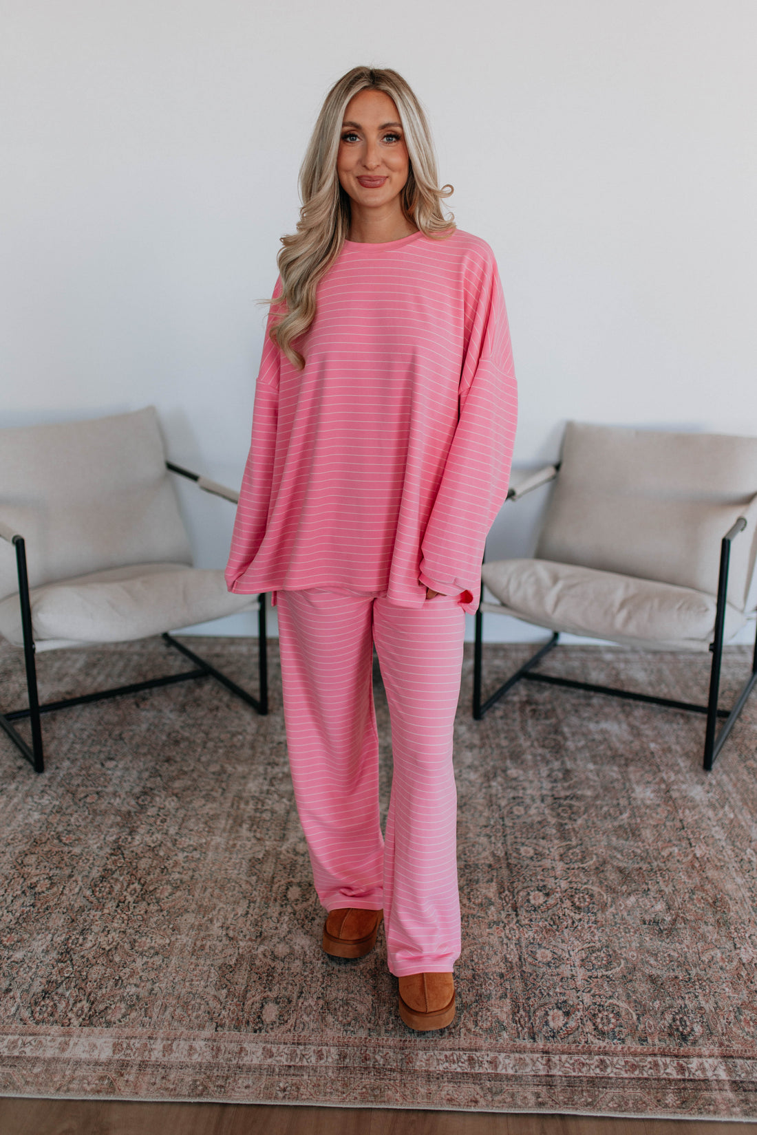 Cayla Striped Pants - Flamingo Mix