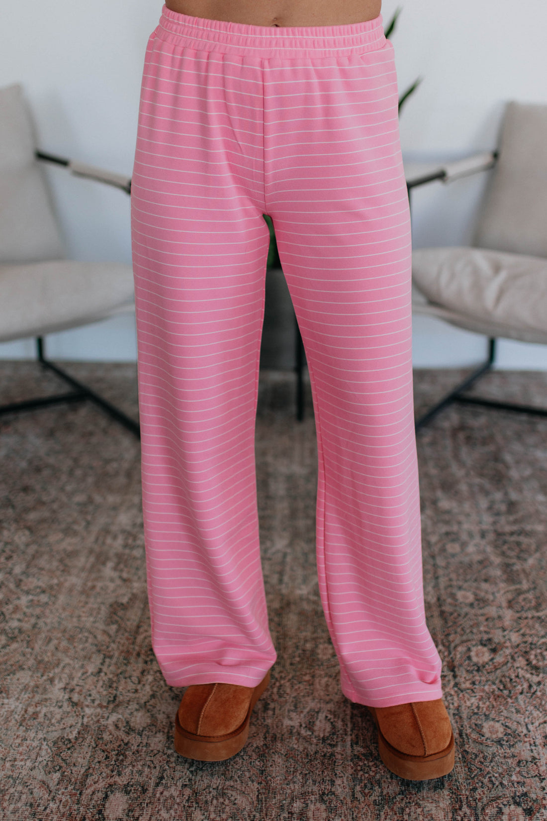Cayla Striped Pants - Flamingo Mix