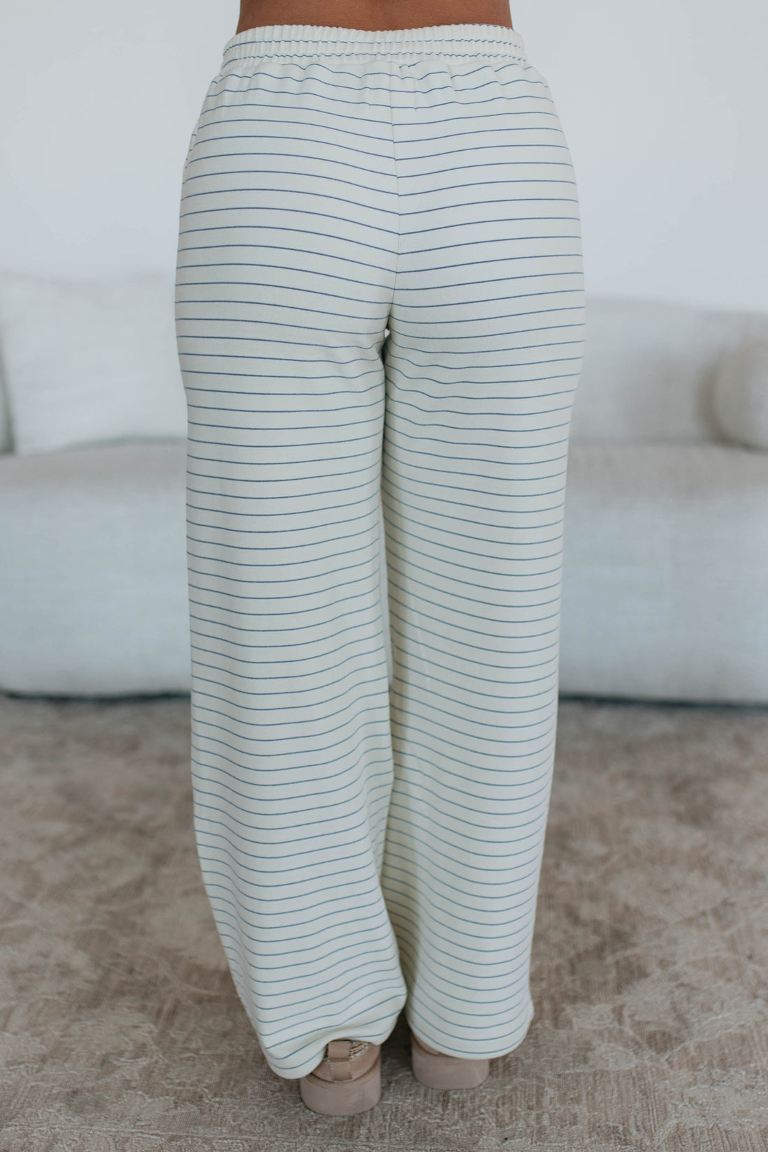 Cayla Striped Pants - Cream Mix