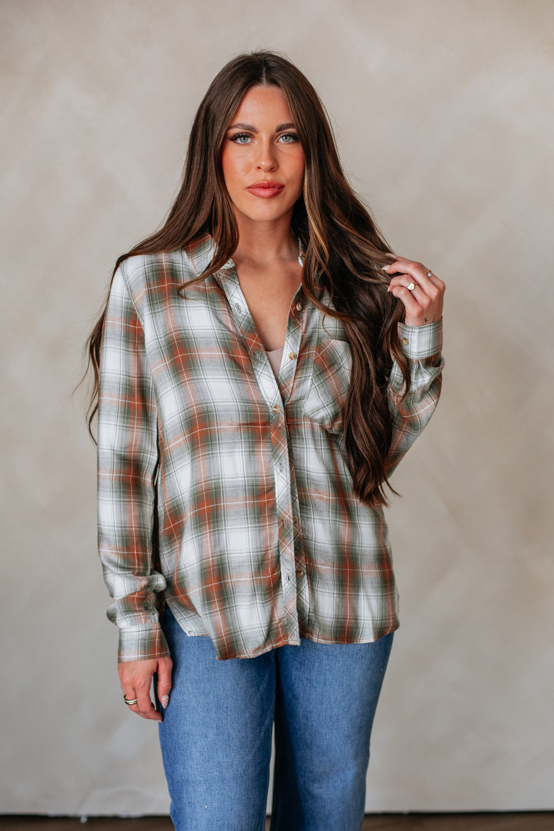 Charli Flannel Top