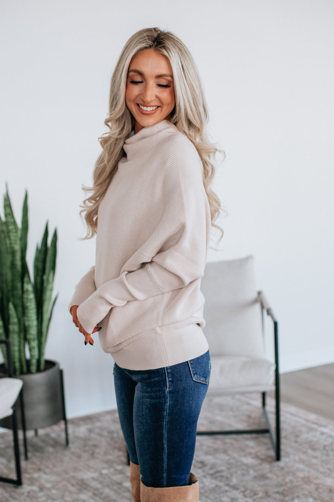 Gretchen Dolman Sweater - Natural