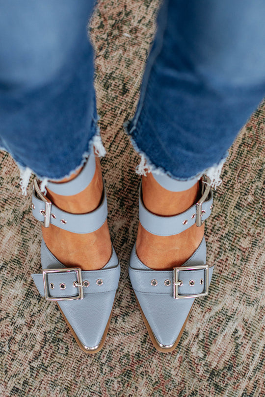 Proving My Point Heels - Slate Blue
