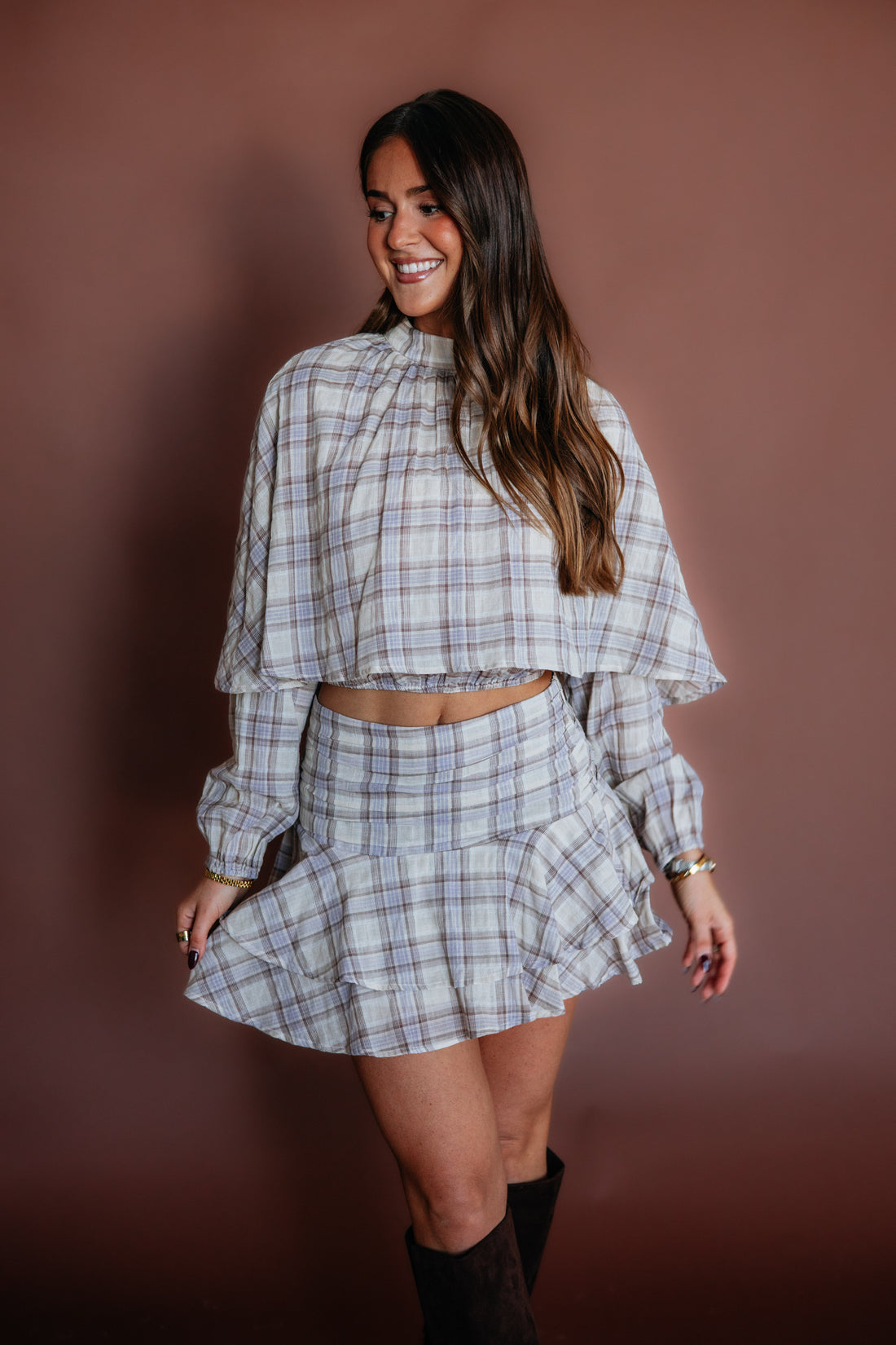 Carlotta Plaid Blouse