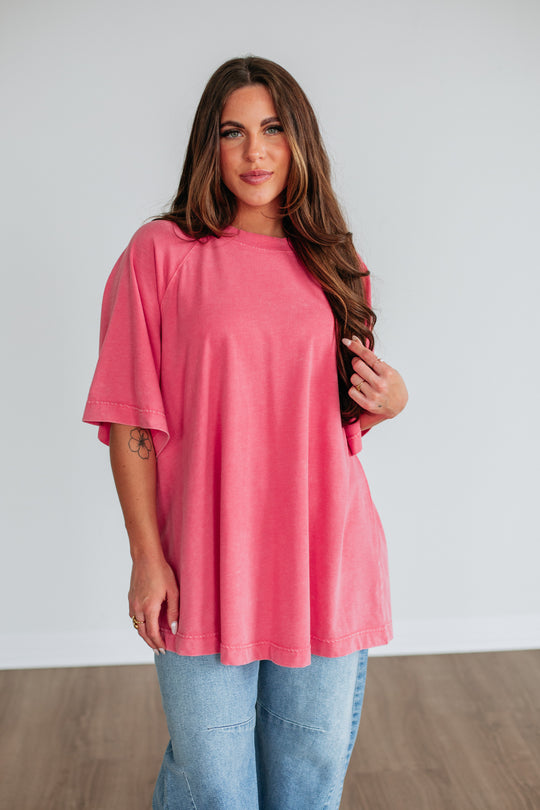 Skylen Oversized Tee - Strawberry
