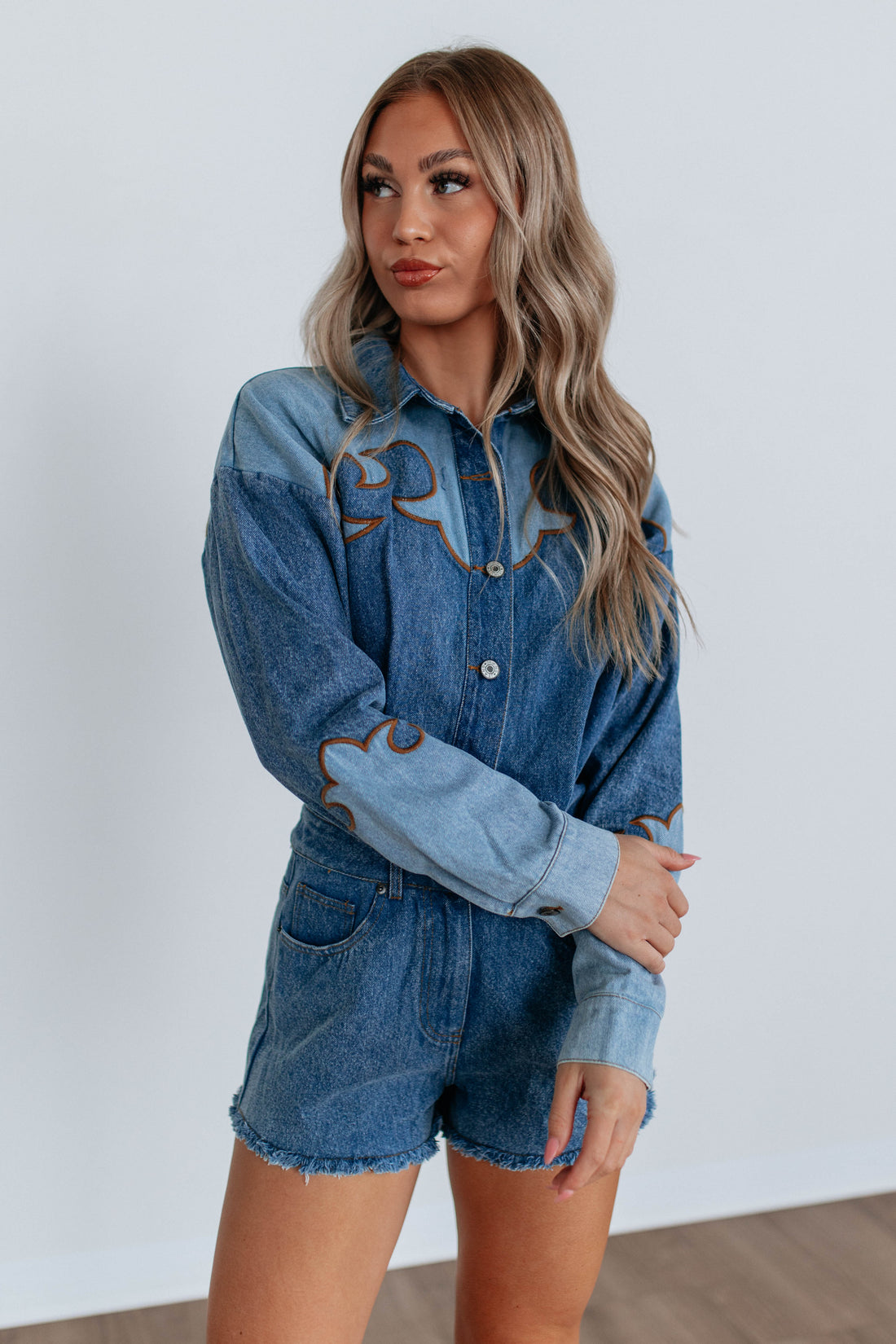 Blue Jean Baby Romper
