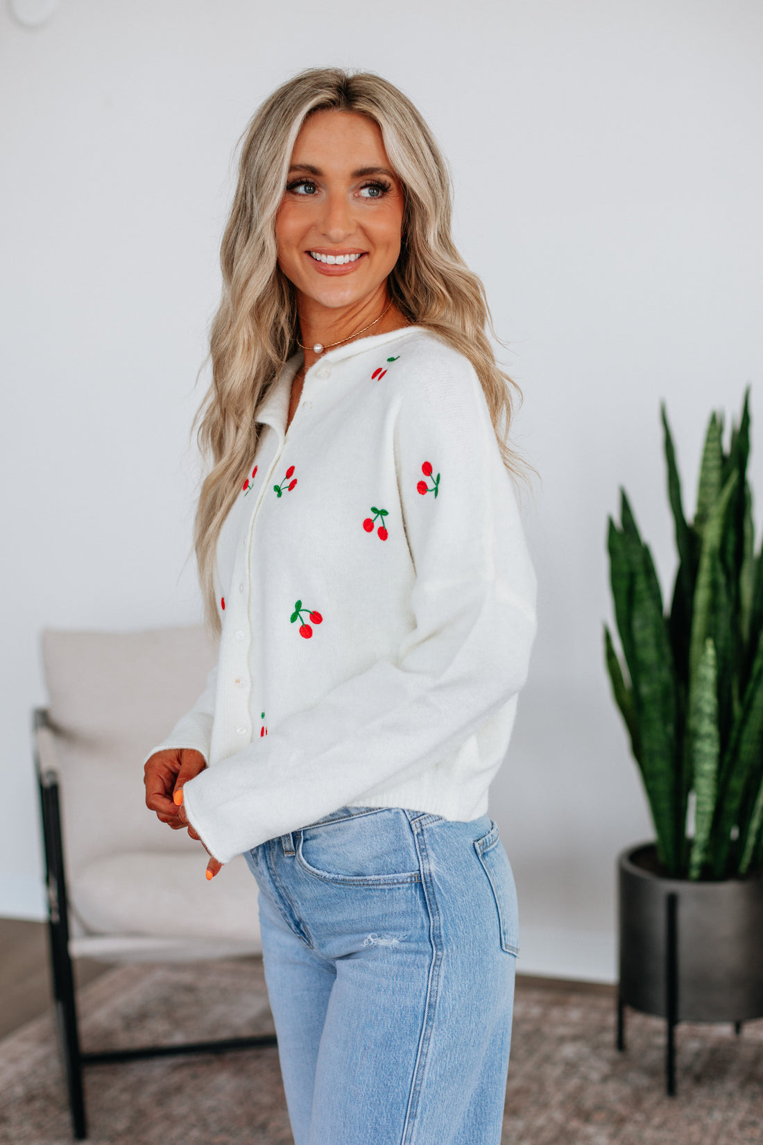Brooke Cherry Cardigan