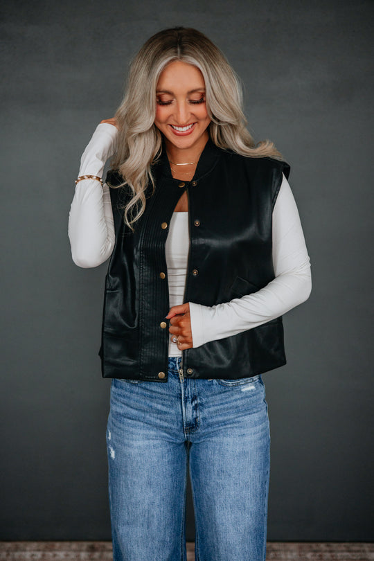 Aviva Leather Vest